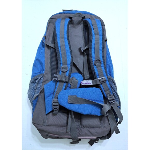 Hiking Backpack 40L Mountaintop Outdoor Adventure Traveling Blue w Rain Cover - Picture 9 of 13